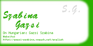 szabina gazsi business card